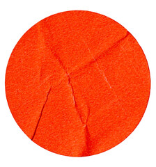 PNG Blank orange glued sticky round label sticker cut out design element