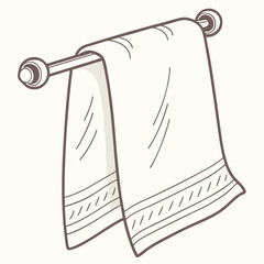 a towel in a bathroom