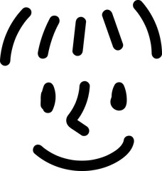 Face emotion line art