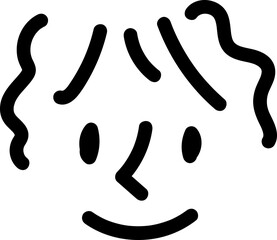 Obraz premium Face emotion line art