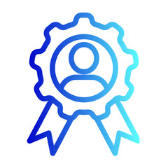 customer loyalty or retention icon with badge. concept of positive testimonial for great effective business. flat style trend modern membership logotype graphic design web element isolated on white