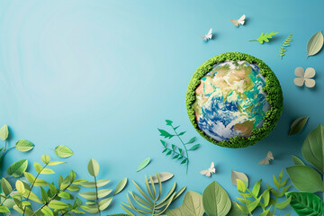 Naklejka premium Greeting card with holiday composition for world environment day