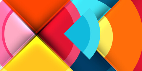 Techno circles and semi circles. Vector Illustration For Wallpaper, Banner, Background, Card, Book Illustration, landing page