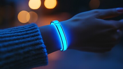 Glowing Wristband Tracking User Recycling and Clean Energy Contributions