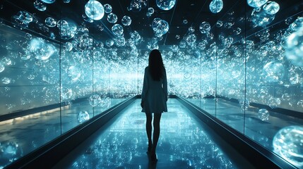 Immersive Holographic Showcase of Clean Energy and Recycling s Futuristic Vision