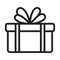 Gift box icon. Gift wrapping symbol. Surprising gift box signs, vector illustration