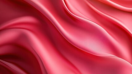 Fototapeta premium Soft Pink Fabric Gracefully Draped in Waves