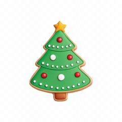 abstract 3d Beautiful christmas tree isolated on white background

