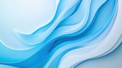 Fototapeta premium Soothing Blue Waves Create Calmness