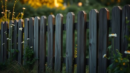 "Rustic Wooden Fence
