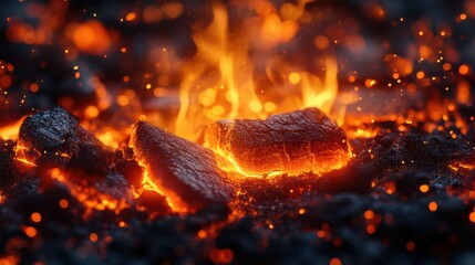 Fototapeta premium close up of fire