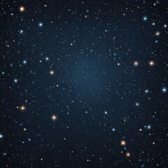 Fototapeta premium A charming vector space background featuring a cute, flat-style design with twinkling stars scattered across a serene outer space theme. 