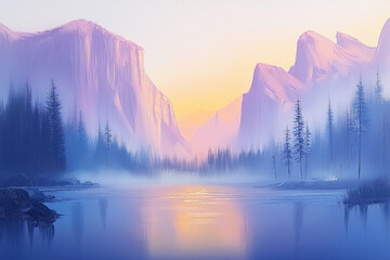 sunrise in the mountains