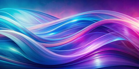 Obraz premium Abstract Double Exposure Photography Featuring Colorful Purple, Light Blue, and Pink Curved Background with Wave Style for Modern Art and Design Projects