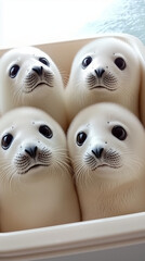 seals on white