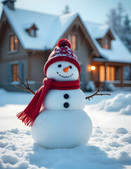 Obraz premium snowman in the snow