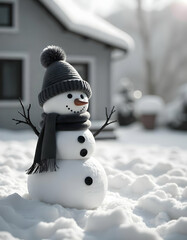 Obraz premium snowman on the snow