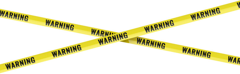 Caution yellow warning lines - Caution tape isolated template