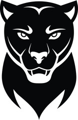 vector illustration features the head of a panther
