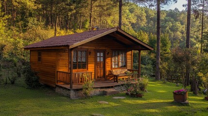 wooden cabin