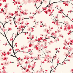 Beautiful Cherry Blossom Pattern Design seamless, pattern, background, texture