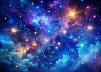Fototapeta premium Abstract Night Starry Sky Brochure Design, Aerial Photography for Corporate Identity, Featuring Celestial Patterns and Vibrant Cosmic Colors to Capture Imagination and Inspire Creativity