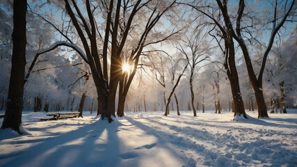 Snow  in December christmas 