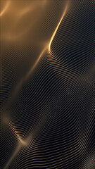 Abstract digital lines wave background. Digital particle cyber or technology background. Animation seamless loop.