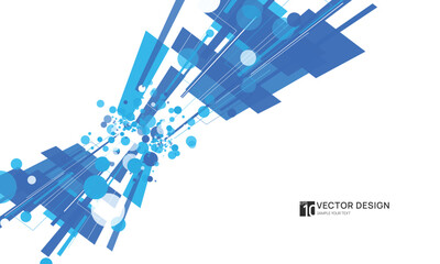 Abstract transparent overlapping background. Gradient vector image. Technology background with overlapped geometric squares.