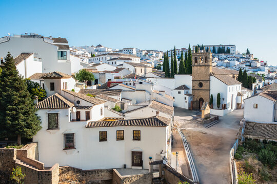 Views of the city of Ronda and the Church of Padre Jes&uacute;s, Andalusia, M&aacute;laga, Spain