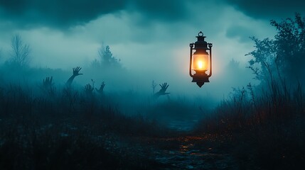 lantern in the night