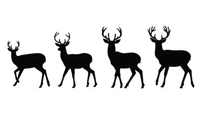 Fototapeta premium deer silhouette vector