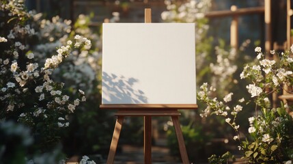 Wedding welcome sign board mock-up. Design template with place for text