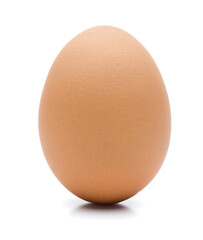 Ein Ei vor weisem Hintergrund