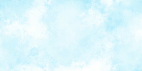 blurred and grainy Blue powder explosion on white background,Beautiful and cloudy sky blue watercolor background,