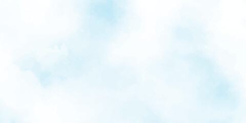blurred and grainy Blue powder explosion on white background,Beautiful and cloudy sky blue watercolor background,