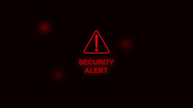 System security alert warning in technology