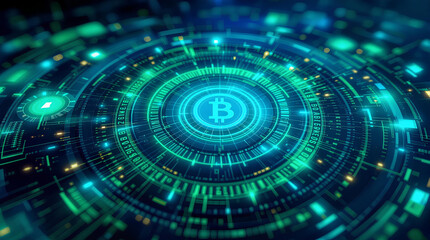 Obraz premium Quantum computer technologies concept,Seamless Block Data Connection Network,Block validation in the blockchain,Abstract Blockchain Network Background