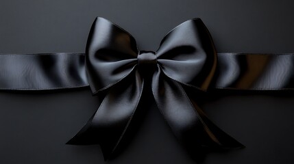 black bow on black