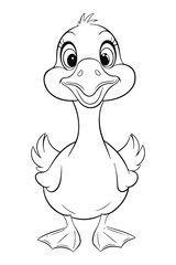Playful Goose Illustration - Editable Logo