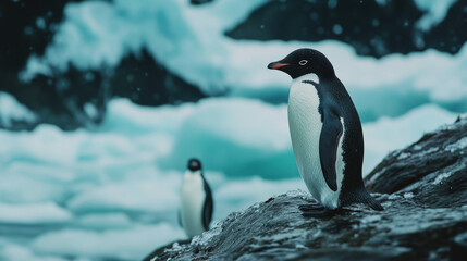Fototapeta premium Penguin Awareness Day. penguins in the wild