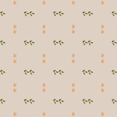 Beautiful seamless watercolor watercolor pattern with floral elements for holiday decoration