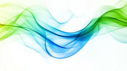 Fototapeta premium Abstract background smooth light wave green blue background