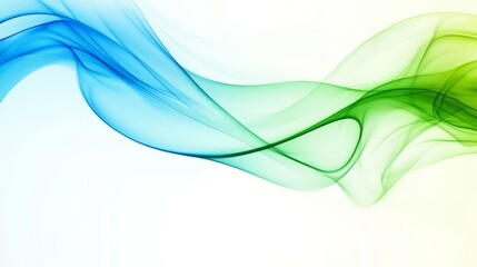 Naklejka premium Abstract background smooth light wave green blue background