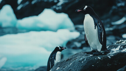Obraz premium Penguin Awareness Day. penguins in the wild