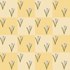 Watercolor seamless floral pattern in soft pastel colors