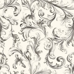 Elegant Black and White Floral Pattern Design seamless, pattern, background, texture