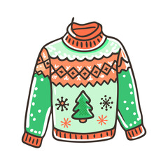 christmas fair isle pattern Illustration, christmas vector illustration - flat illustration of achristmas fair isle pattern, symbolizing holiday celebrations. christmas illustration.
