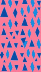 Blue Parallelogram pattern hand drawn design on Black background illustration