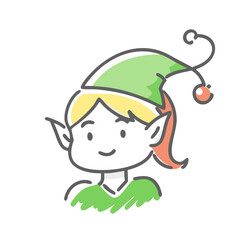 elf Illustration, christmas vector illustration - flat illustration of aelf, symbolizing holiday celebrations. christmas illustration.